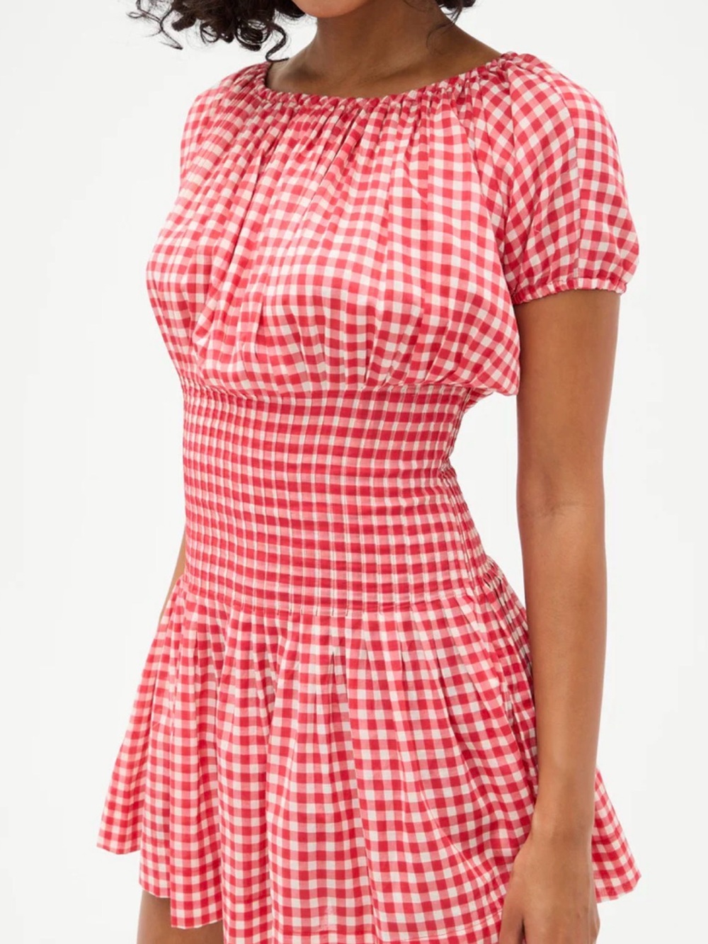 Frankie’s Bikinis Sadie Gingham Mini Dress - Picture 1 of 3